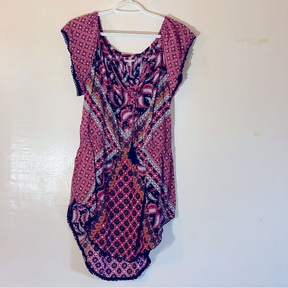 Victorias Secret Sleep Dress Stars & Paisley Pink Black Sz Medium Gorgeous - Picture 1 of 7